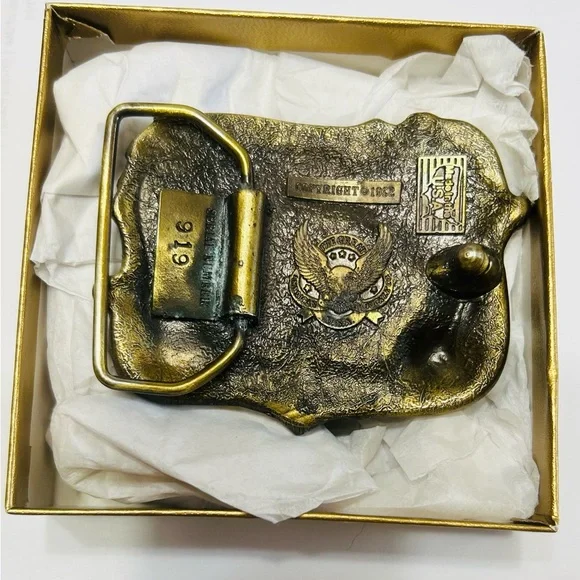 Vintage Great American Buckle Co 1980’s country music belt buckle. #919 - Picture 3 of 3